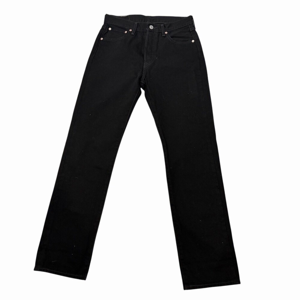 Levi's 501 Original Fit Black Denim Jeans Men's W30 L32 Button Fly